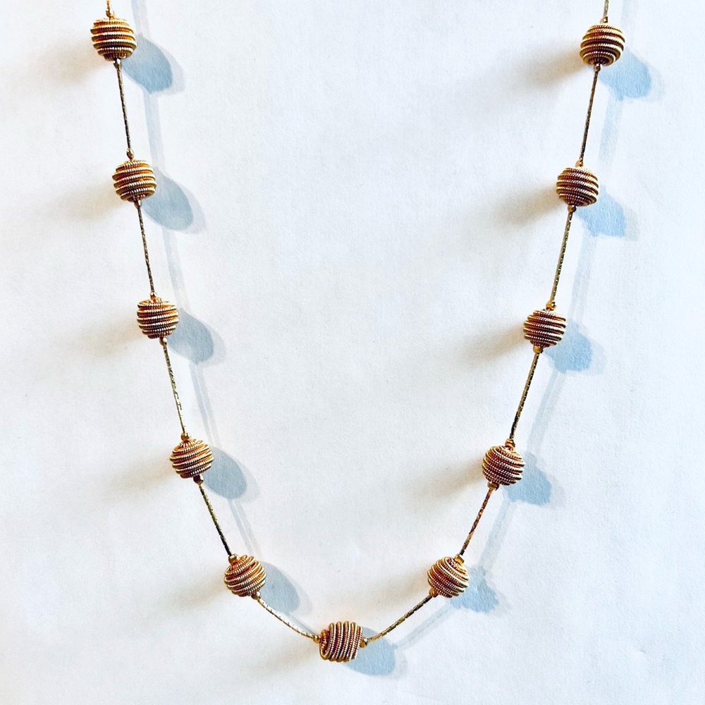 Vintage Gold-tone Beaded‎ Necklace